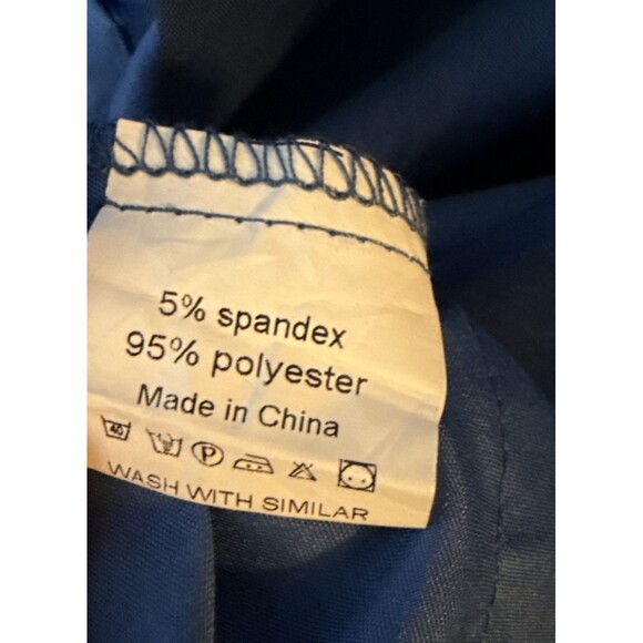 Zanzea Womens XXL Shift Dress Long Sleeve Pockets Midi Blue Silky Lightweight - Picture 8 of 9